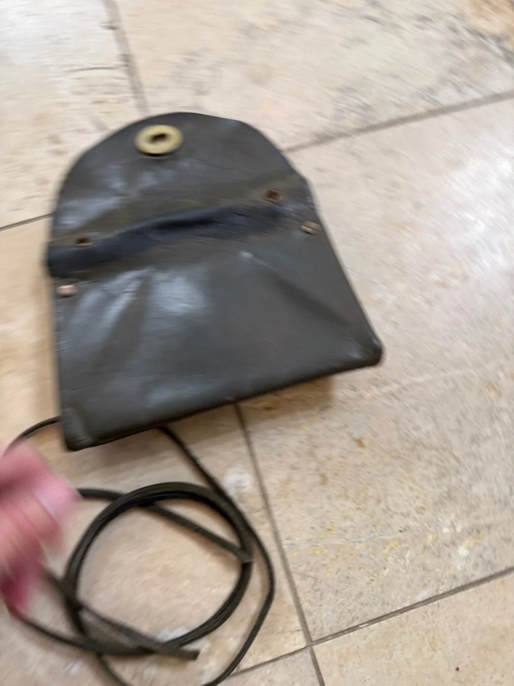 Vintage leather clutch pouch wallet